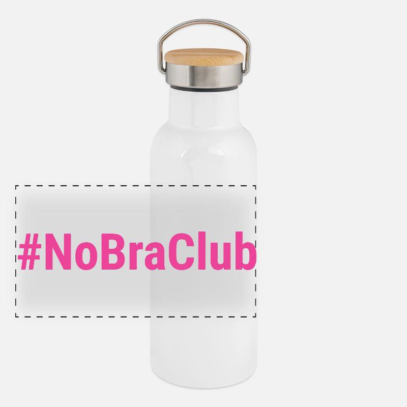 NoBraClub Rose Gourde isotherme avec bouchon en bambou