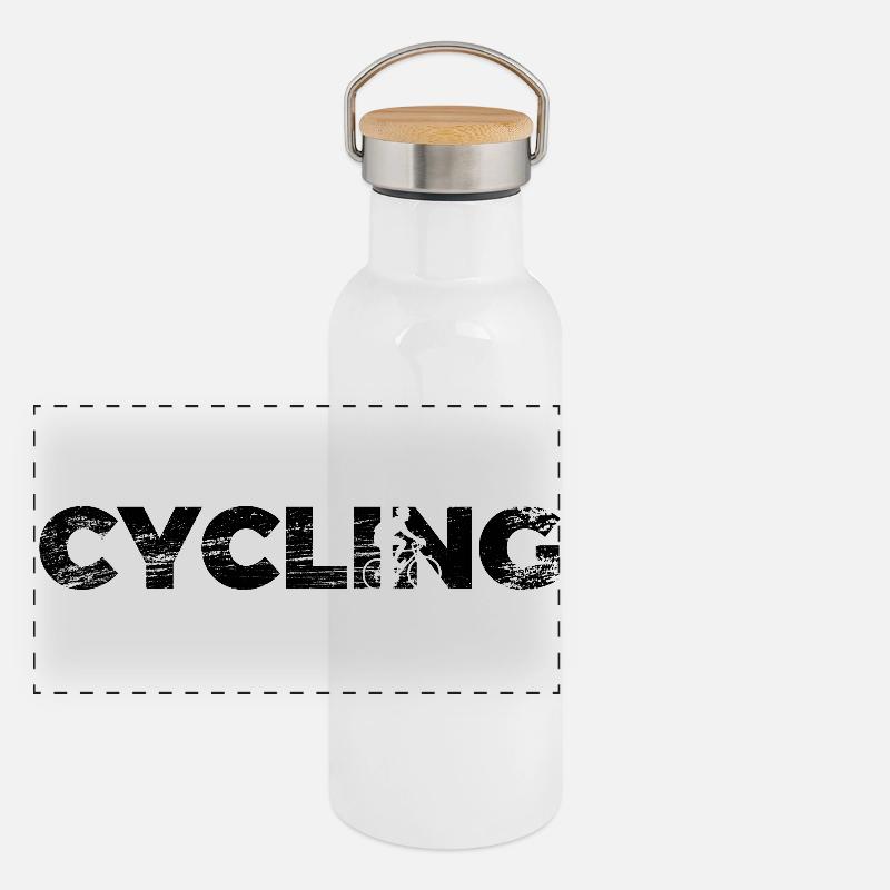 Panorama Thermosflasche mit Bambusdeckel