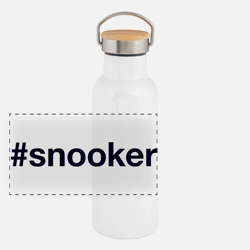 Snooker Billard Panorama Thermosflasche mit Bambusdeckel