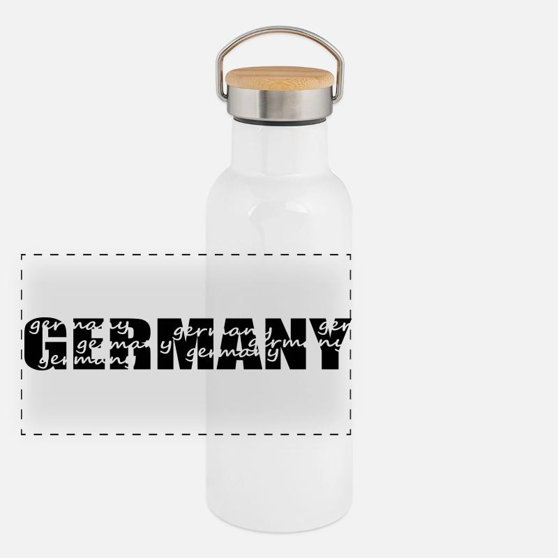 Germany Panorama Thermosflasche mit Bambusdeckel