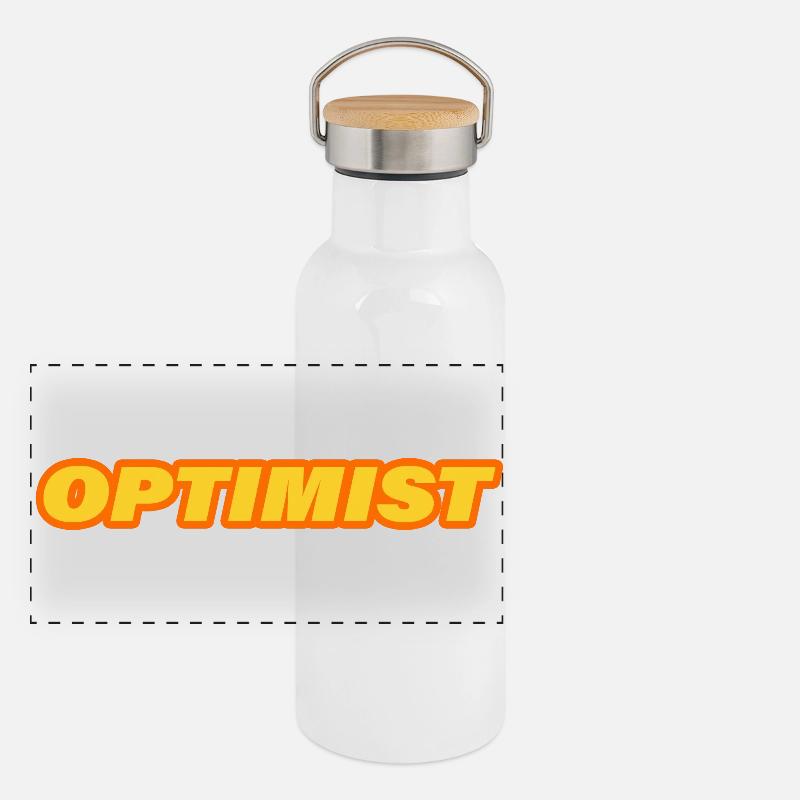 OPTIMISTE Gourde isotherme avec bouchon en bambou