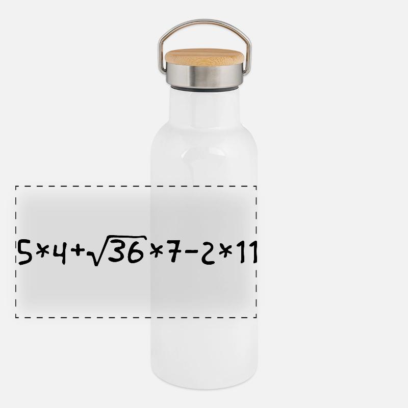 40th birthday - a mathematical task... Panoramic Thermal Bottle with Bamboo Lid