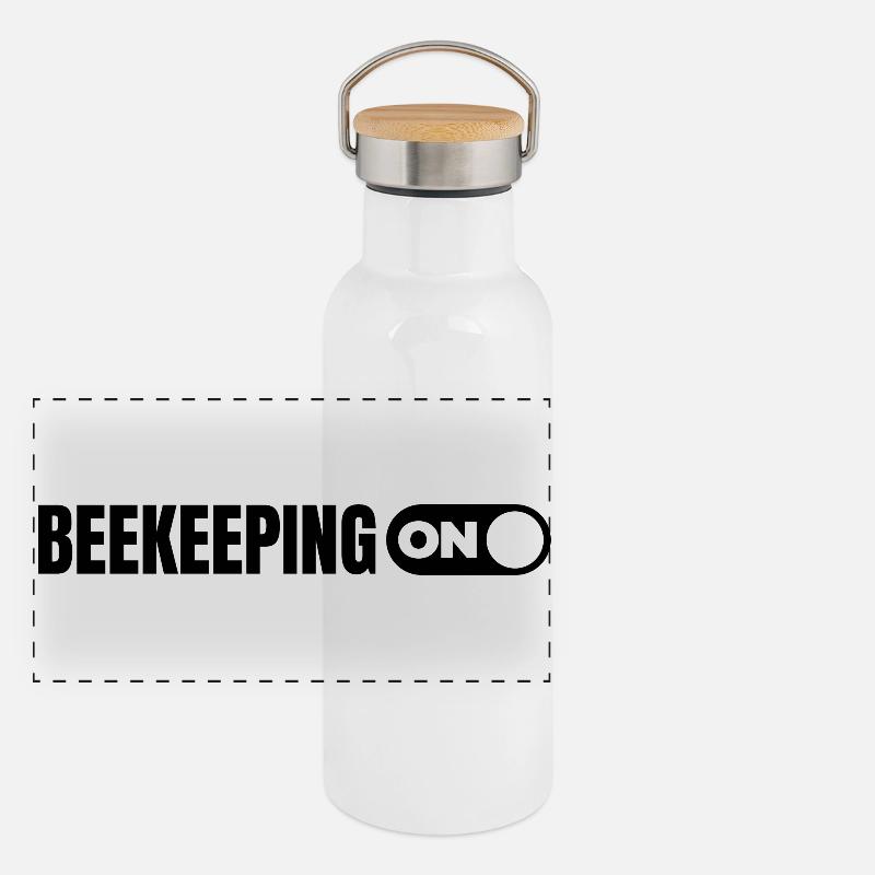 Beekeeping Panoramic Thermal Bottle with Bamboo Lid