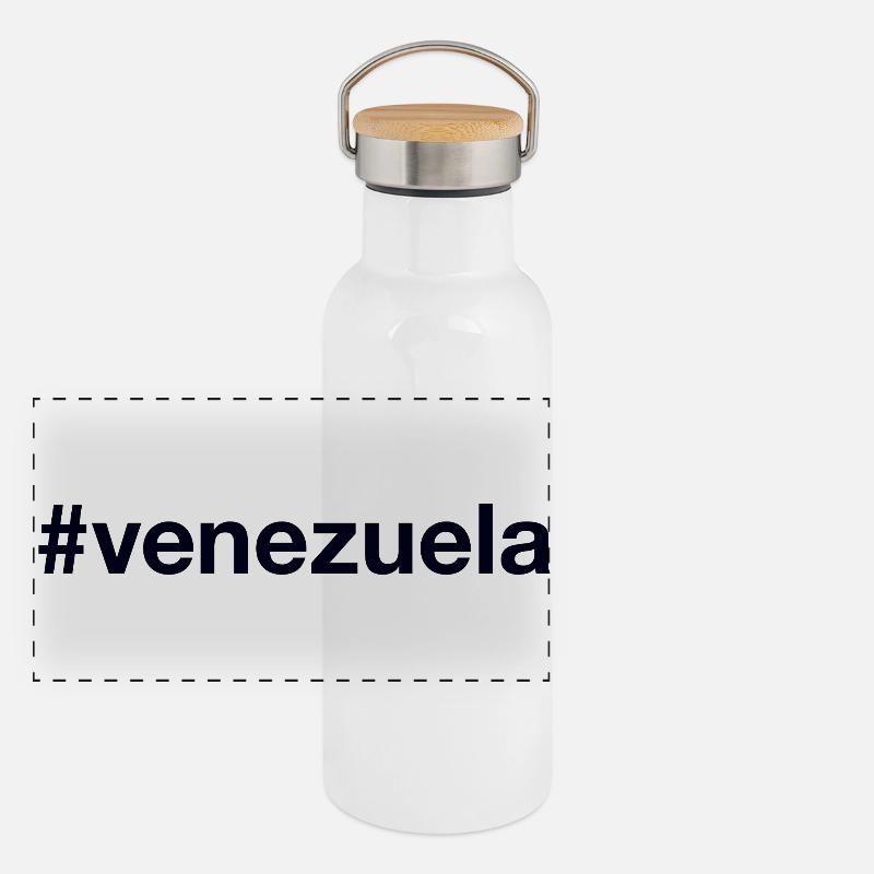 VENEZUELA Hashtag Panorama Thermosflasche mit Bambusdeckel