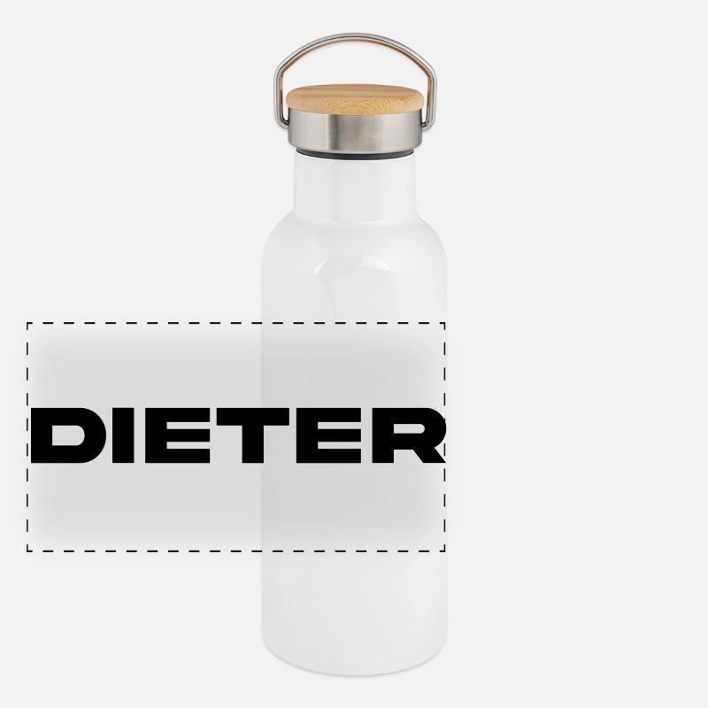 Dieter Gift First Name Panoramic Thermal Bottle with Bamboo Lid