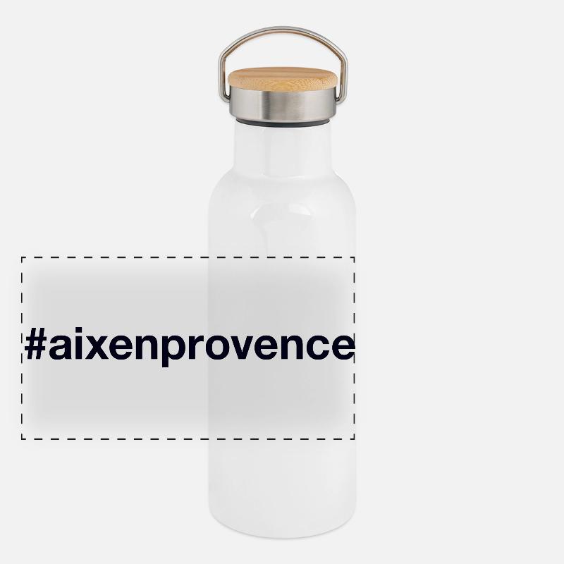 AIX-EN-PROVENCE Hashtag Gourde isotherme avec bouchon en bambou