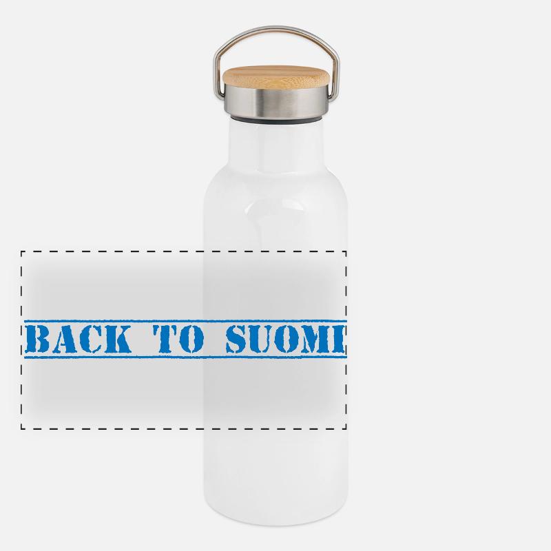 Suomi, Finlande Gourde isotherme avec bouchon en bambou