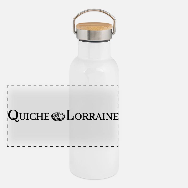 QUICHE LORRAINE (Kochen) Panorama Thermosflasche mit Bambusdeckel