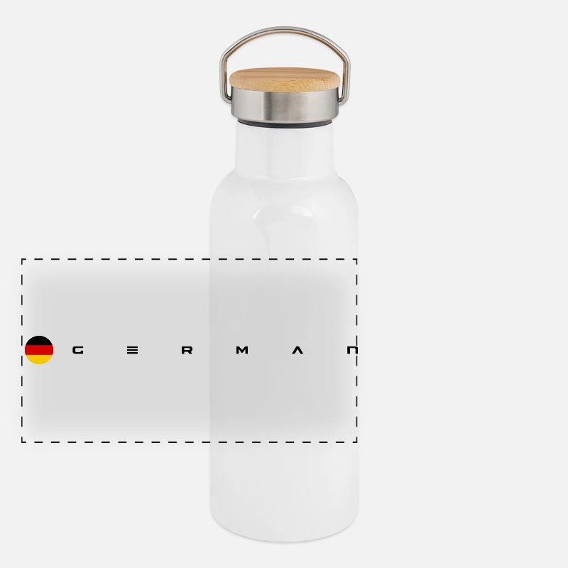 Design nicht verfügbar Panorama Thermosflasche mit Bambusdeckel