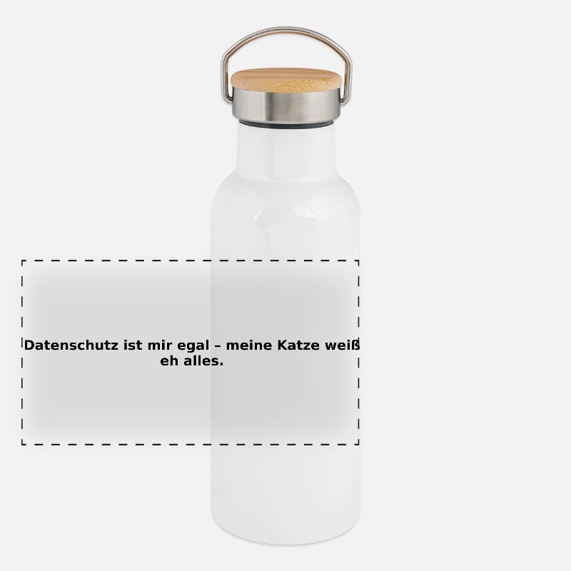 Panorama Thermosflasche mit Bambusdeckel
