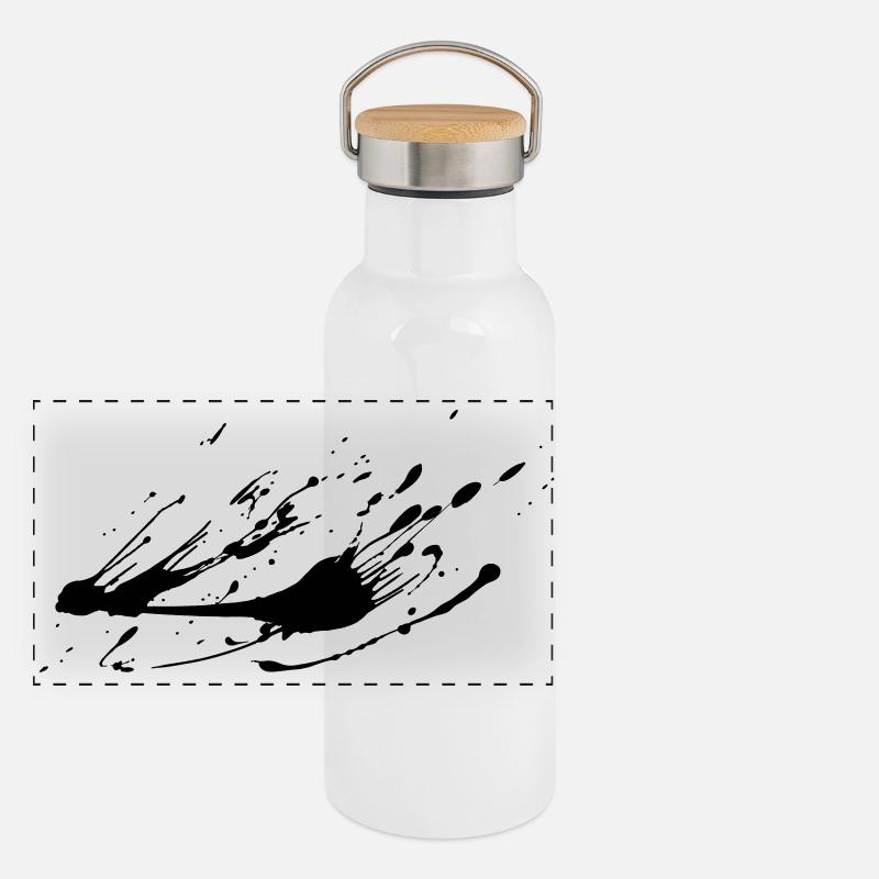 Splash-Bild malen # Panorama Thermosflasche mit Bambusdeckel