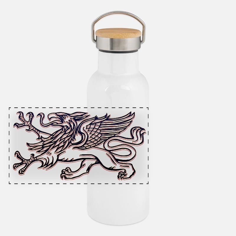 Rostock's griffin in 3D Panoramic Thermal Bottle with Bamboo Lid