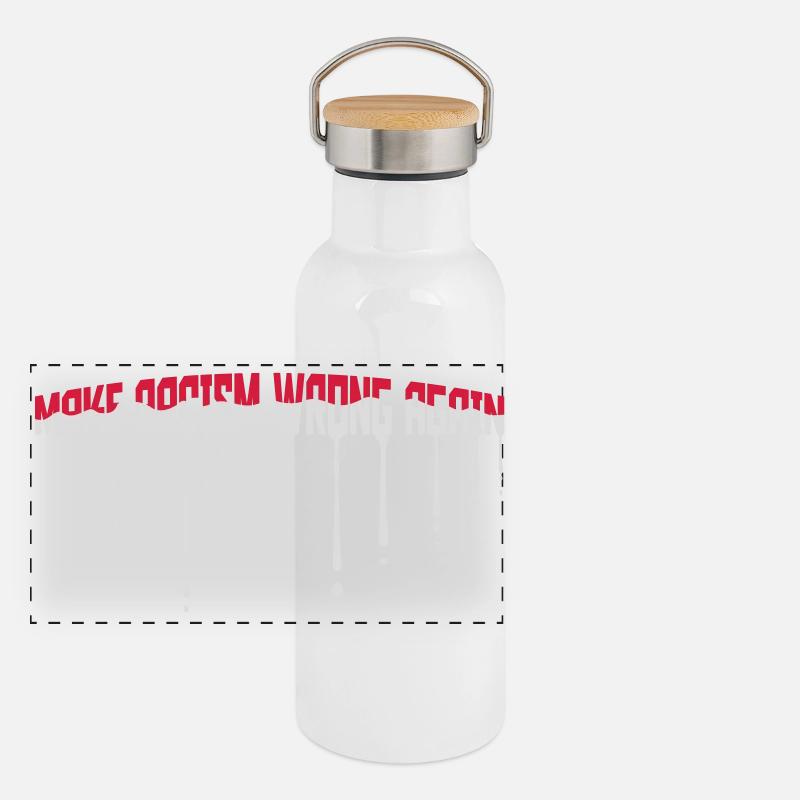 make racism wrong again Panorama Thermosflasche mit Bambusdeckel