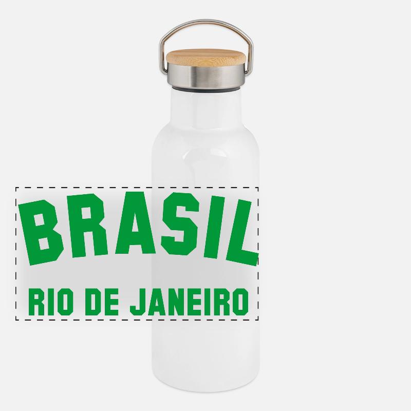 RIO DE JANEIRO, BRÉSIL Gourde isotherme avec bouchon en bambou
