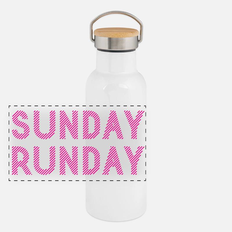 Sonntags-Runday Panorama Thermosflasche mit Bambusdeckel