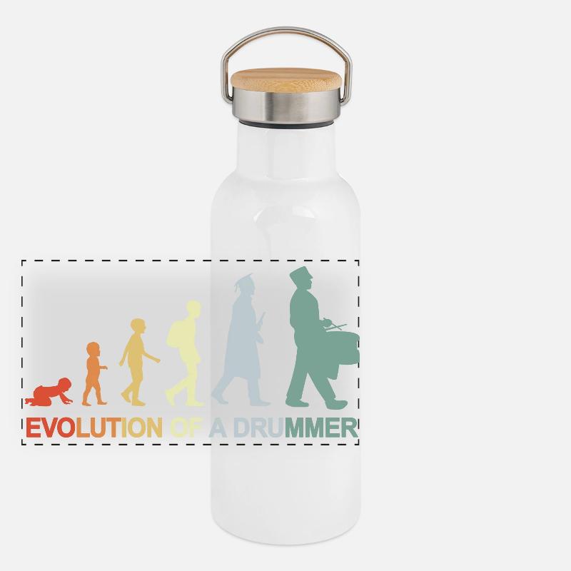 Batteur vintage Evolution Gourde isotherme avec bouchon en bambou