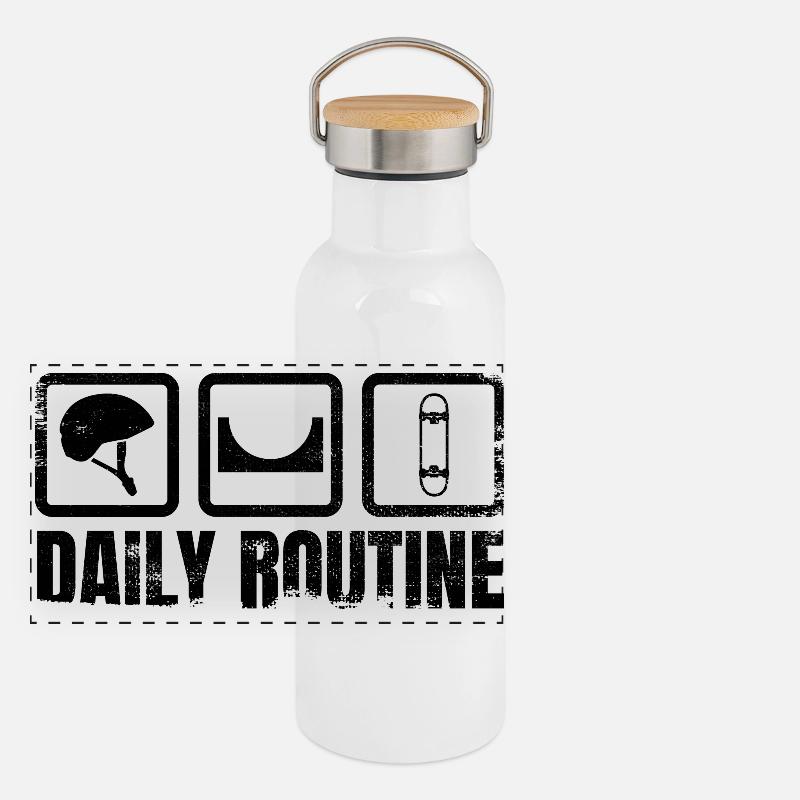 Panorama Thermosflasche mit Bambusdeckel