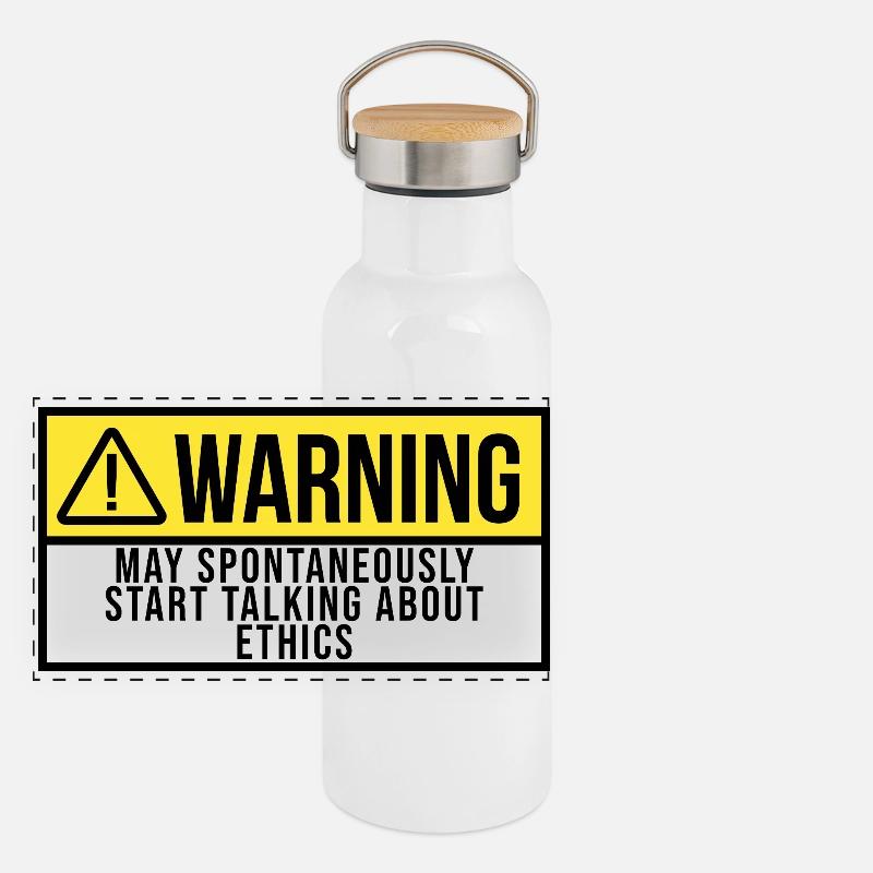 Ethik Panorama Thermosflasche mit Bambusdeckel