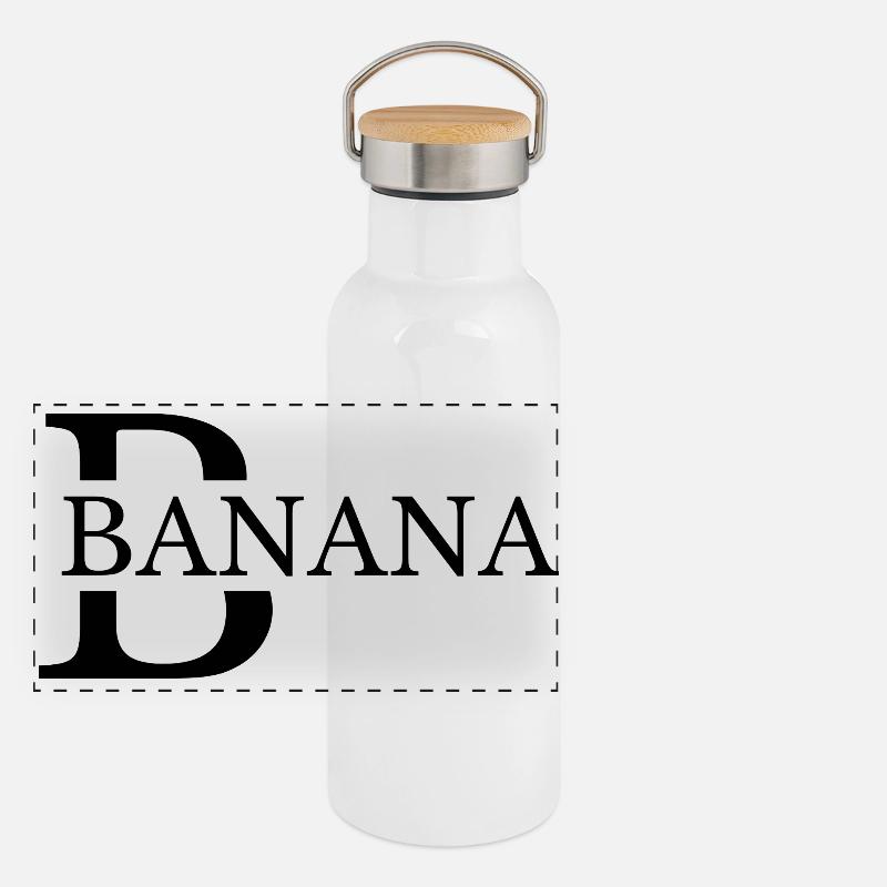 Banana Bold Typography Panoramic Thermal Bottle with Bamboo Lid