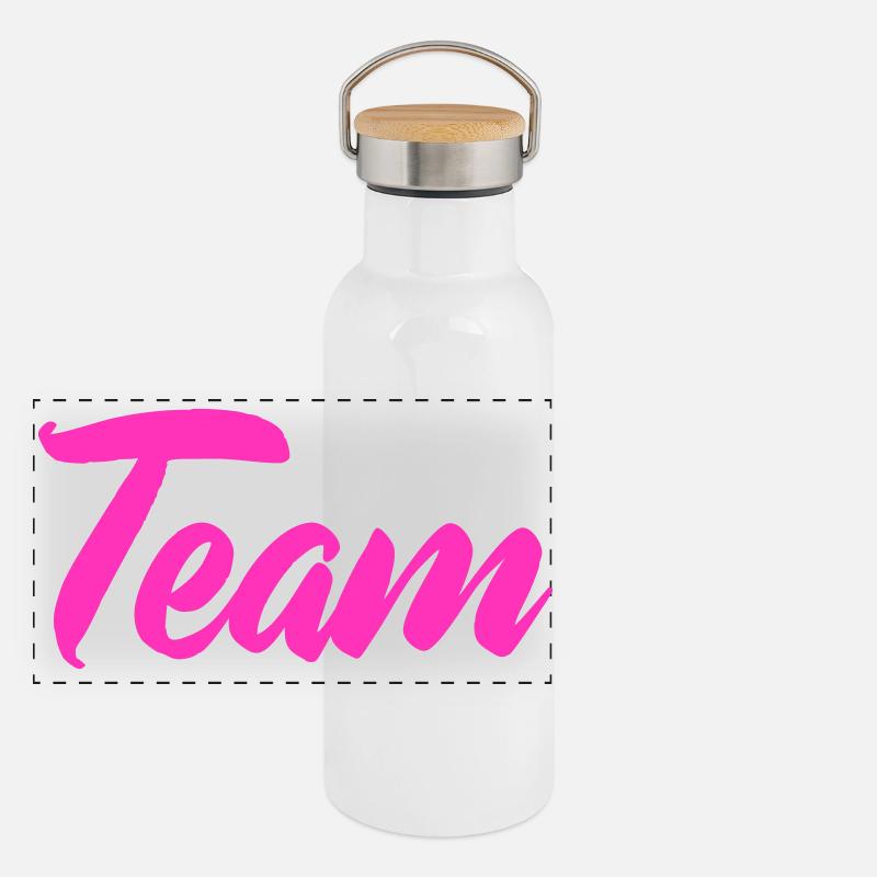 Team Panorama Thermosflasche mit Bambusdeckel