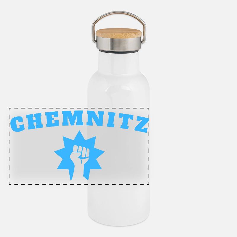 Panorama Thermosflasche mit Bambusdeckel