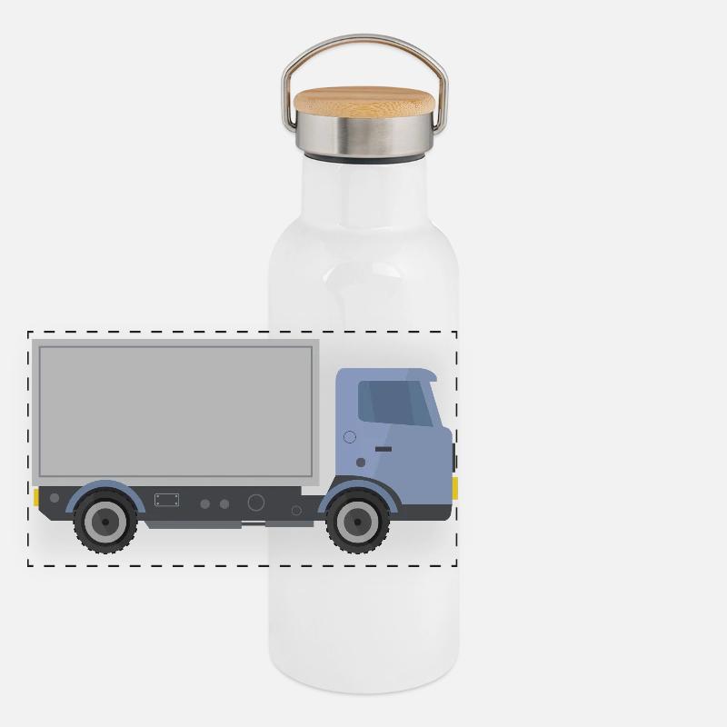 Camion de livraison Gourde isotherme avec bouchon en bambou