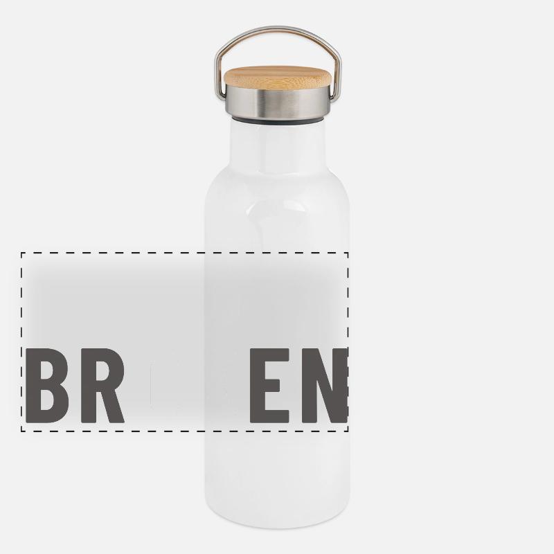 I am Broken I'm OK Panoramic Thermal Bottle with Bamboo Lid