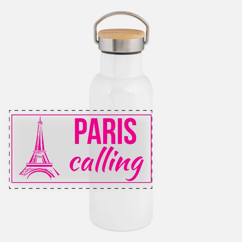 Panorama Thermosflasche mit Bambusdeckel