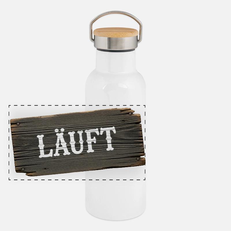 Course – Déclaration d’artisan minimaliste Gourde isotherme avec bouchon en bambou