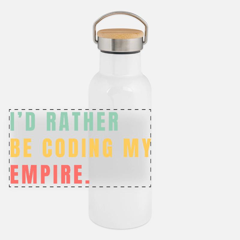 Je préférerais coder mon empire Gourde isotherme avec bouchon en bambou