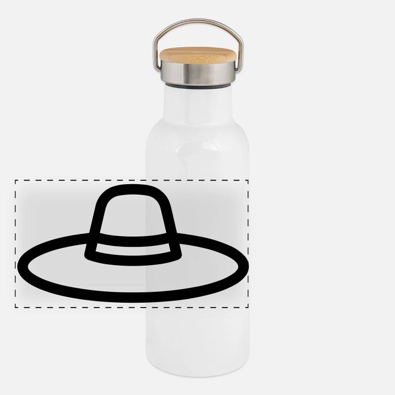 Mexikanischer Hut Panorama Thermosflasche mit Bambusdeckel