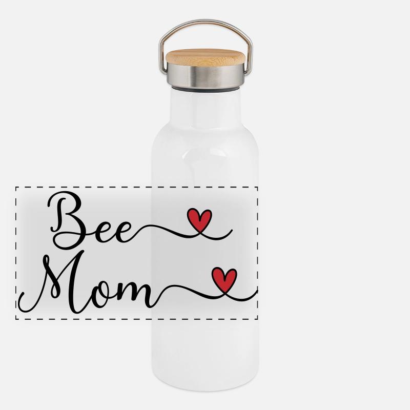 Imkerin - Bee Mom Panorama Thermosflasche mit Bambusdeckel