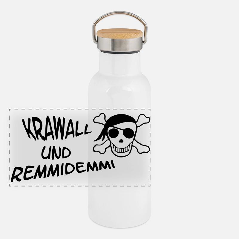 Riot et Remmidemmi Gourde isotherme avec bouchon en bambou