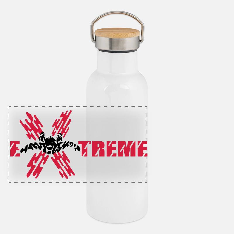 skydiver extreme Gourde isotherme avec bouchon en bambou