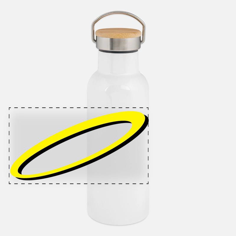 Strahlenkranz Panorama Thermosflasche mit Bambusdeckel