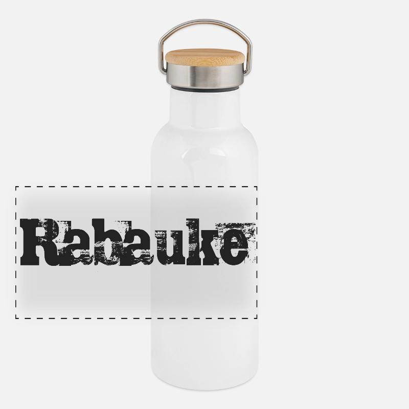 Rabauke Trashed Panorama Thermosflasche mit Bambusdeckel