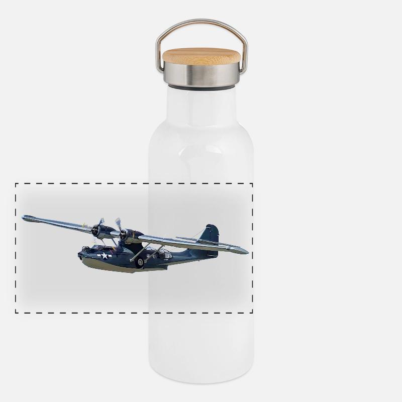 PBY Catalina Gourde isotherme avec bouchon en bambou