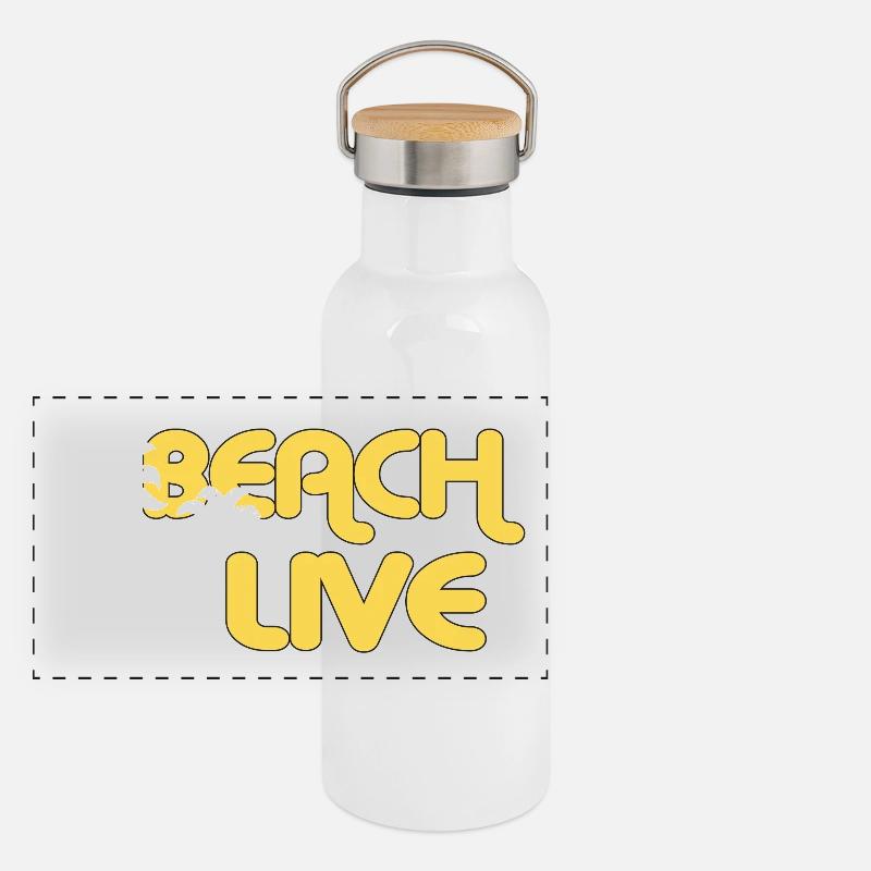 Panorama Thermosflasche mit Bambusdeckel