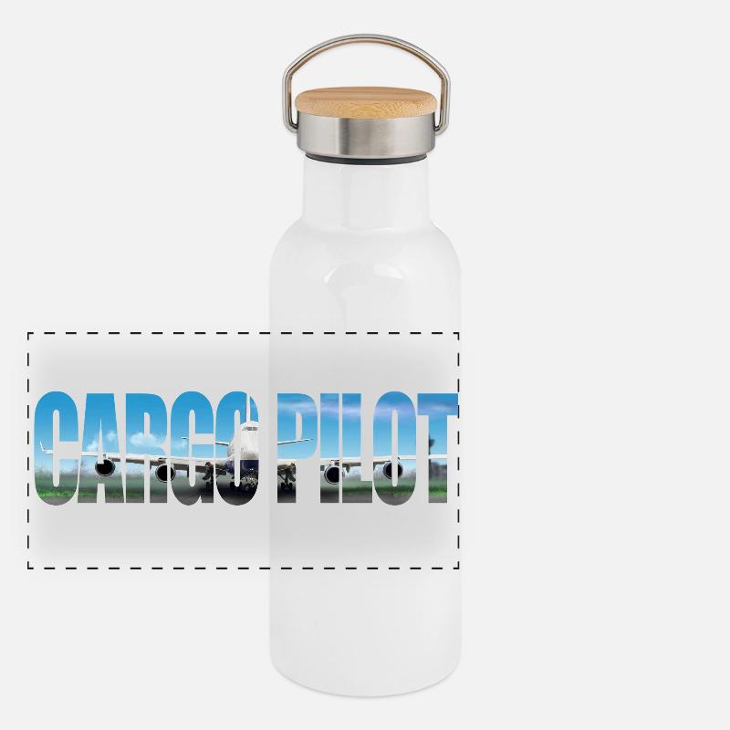 Cargo pilot Panorama Thermosflasche mit Bambusdeckel