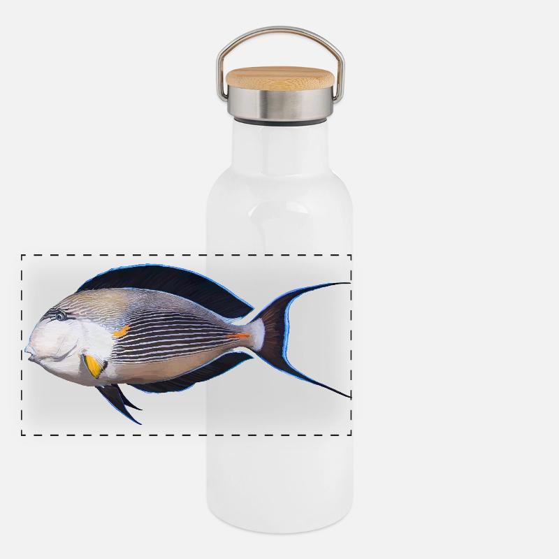 Poisson Gourde isotherme avec bouchon en bambou