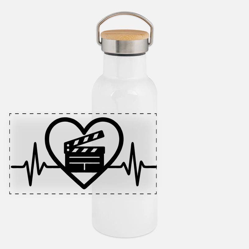 Cinema Heart Clapper Panoramic Thermal Bottle with Bamboo Lid