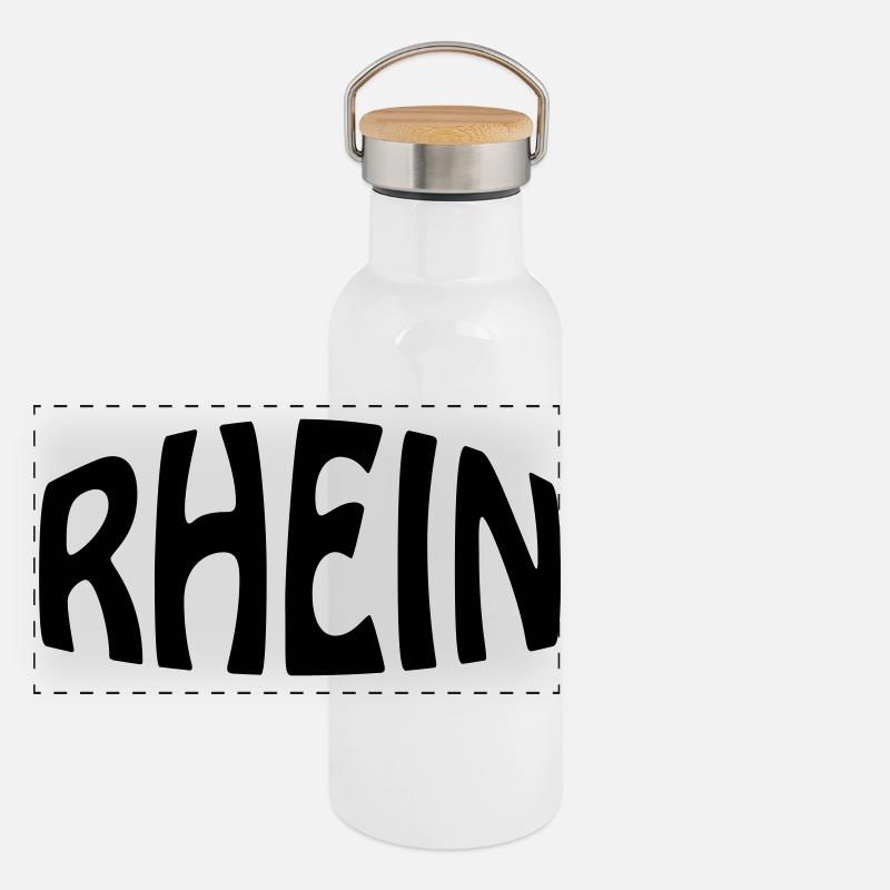 RHEIN Panorama Thermosflasche mit Bambusdeckel