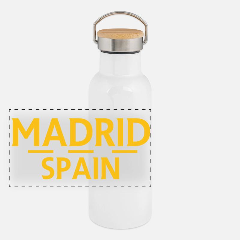 Madrid – Espagne Gourde isotherme avec bouchon en bambou