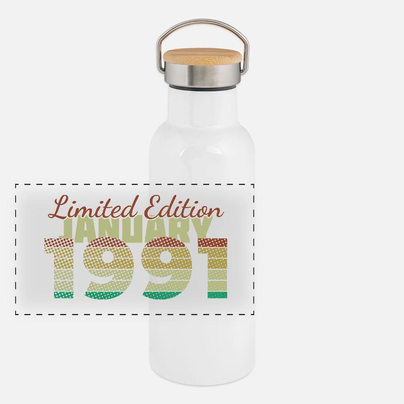35e anniversaire Édition Limitée (SCR) 01/1991 Gourde isotherme avec bouchon en bambou
