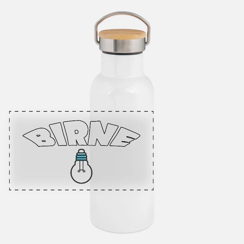 Poire Gourde isotherme avec bouchon en bambou