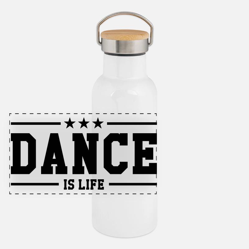 La danse c'est la vie Gourde isotherme avec bouchon en bambou