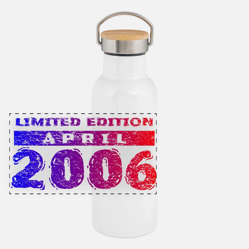 20. Geburtstag Limited Edition 04/2006 Panorama Thermosflasche mit Bambusdeckel