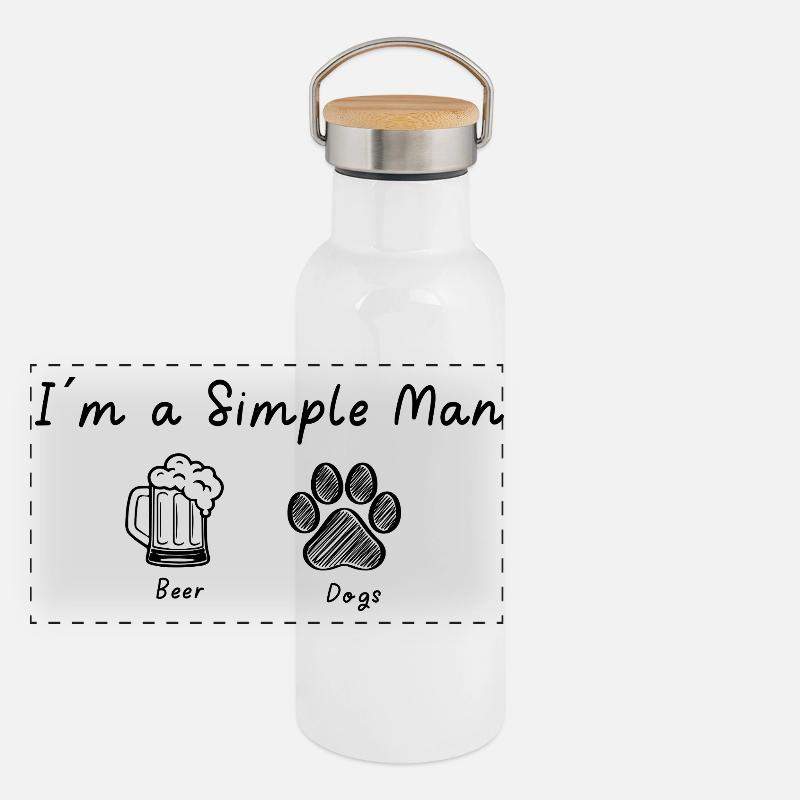I am a simple Man Panoramic Thermal Bottle with Bamboo Lid