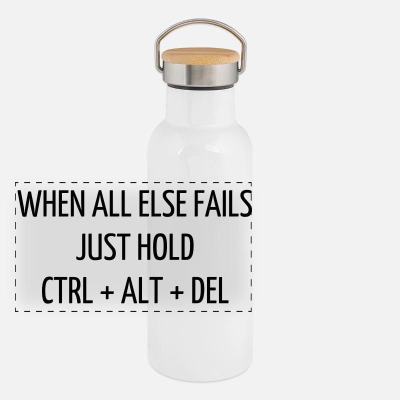 Zitat / Geek / Gaming / Videospiele / Nerd Panorama Thermosflasche mit Bambusdeckel