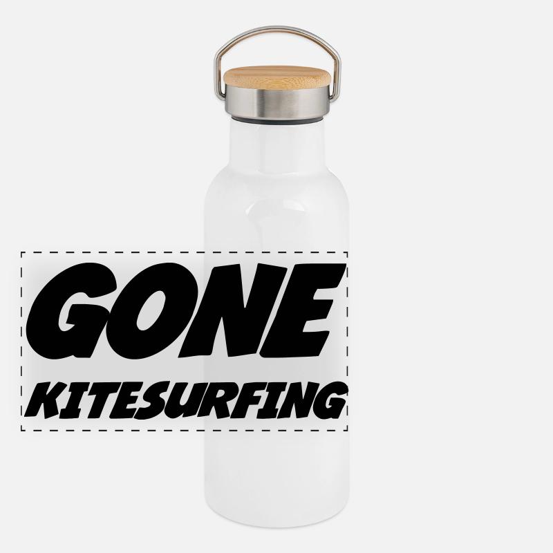 Kiteboarding / Kitesurfing / Kitesurf / Gourde isotherme avec bouchon en bambou